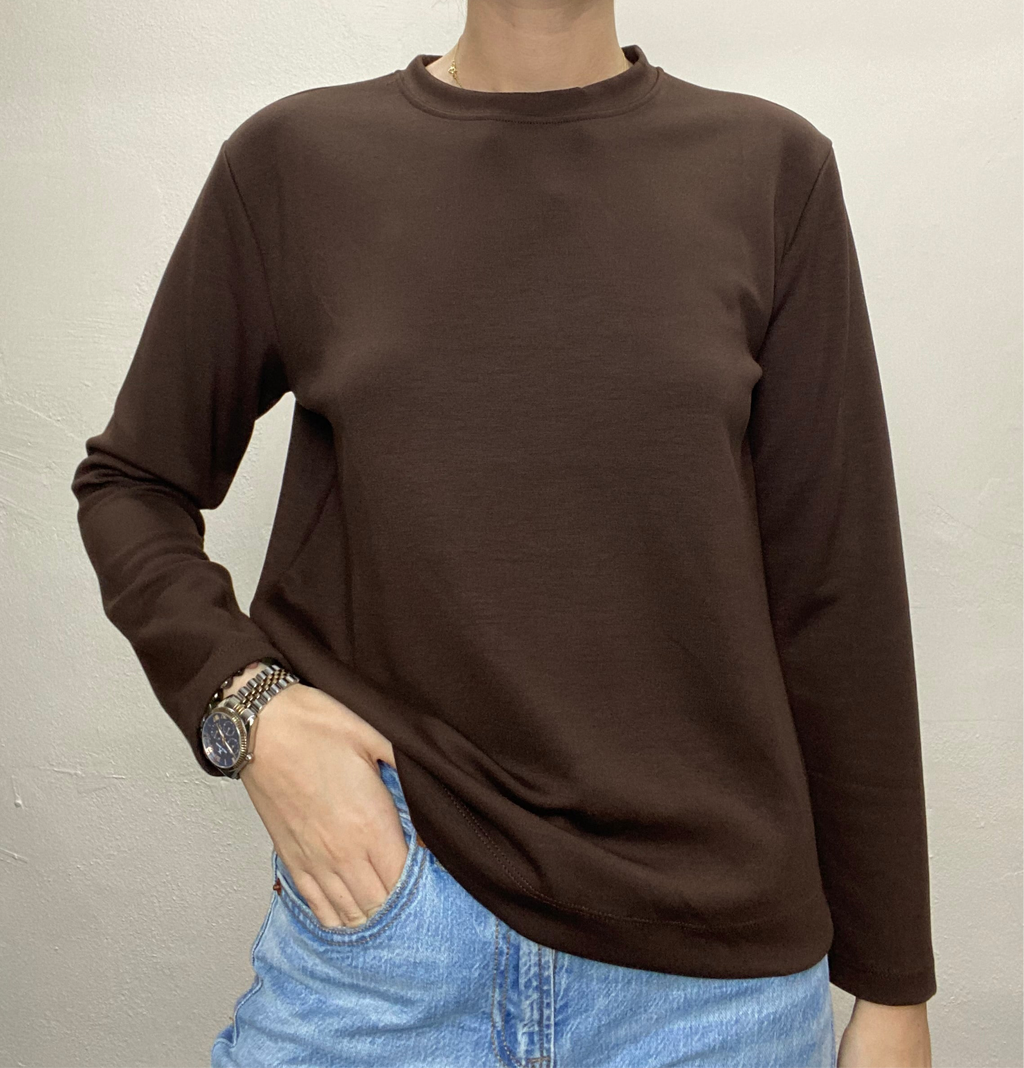 Uzun Kollu Sweatshirt - Kahverengi